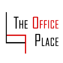 Modern Office Furniture Set logo with line art design