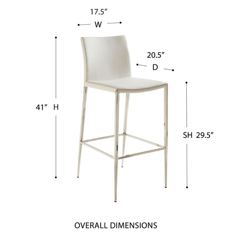 White / 41 Bar Stool