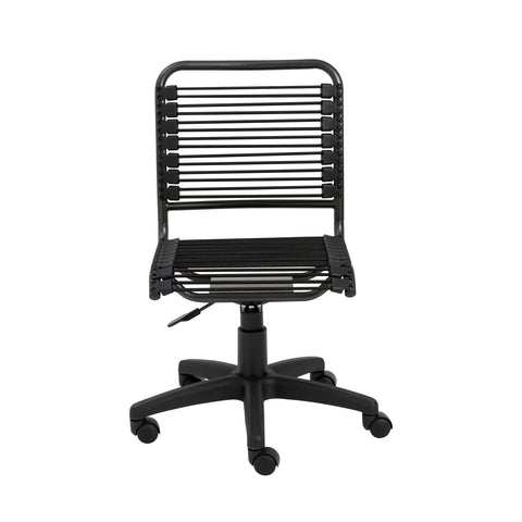 Black Bungie/Black Frame / Low Back Office Chair