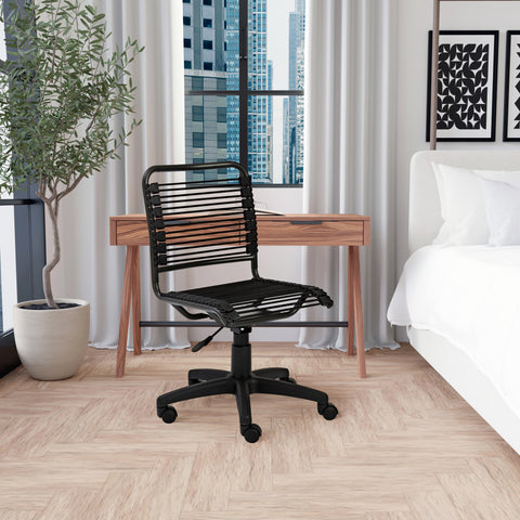 Black Bungie/Black Frame / Low Back Office Chair