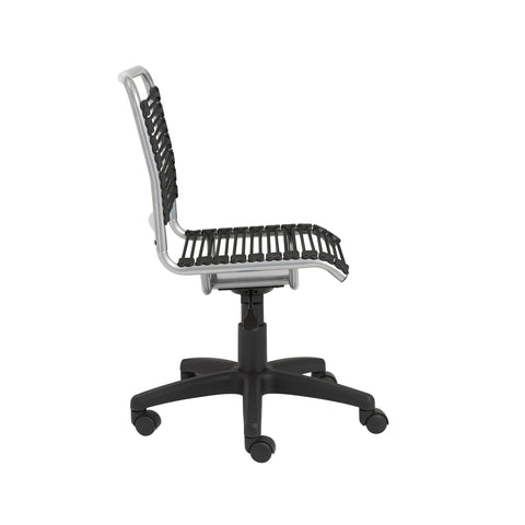 Black Bungie/Aluminum Frame / Low Back Office Chair