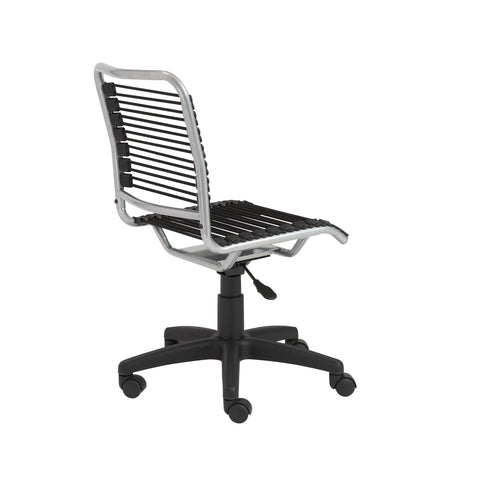 Black Bungie/Aluminum Frame / Low Back Office Chair