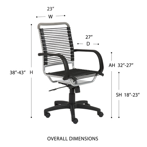 Black/Aluminum / High Back Office Chair