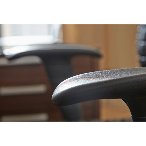 Eurostyle Baba High Back Flat Bungie Office Chair, Adjustable Arms, Black