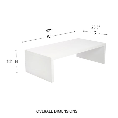 High Gloss White / 47 Coffee Table