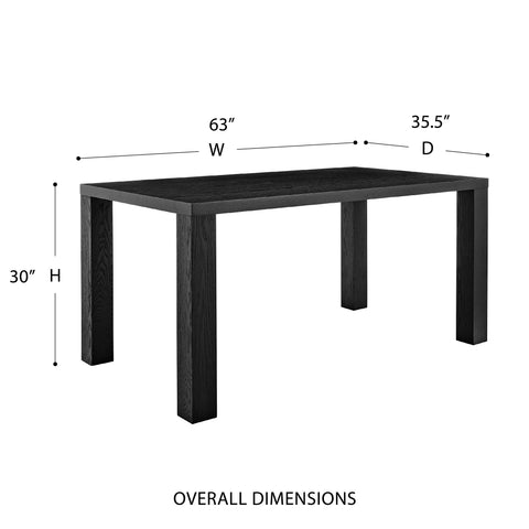 Black / 63 Dining Table
