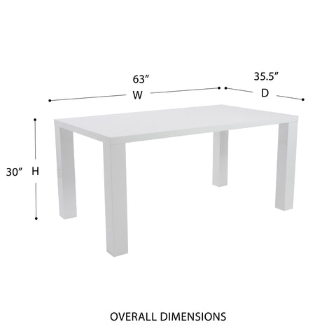White / 63 Dining Table
