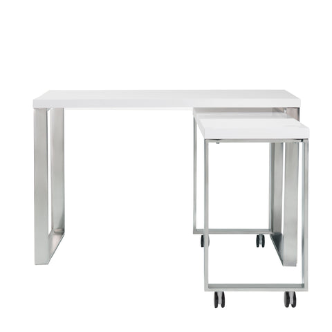 White/Polished Stainless Steel