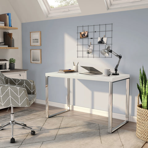 White/Polished Stainless Steel