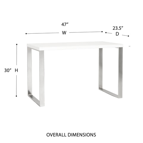 White/Polished Stainless Steel