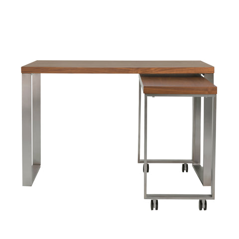 Walnut/Brushed Stainless Steel