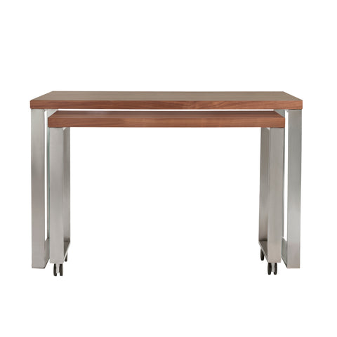 Walnut/Brushed Stainless Steel