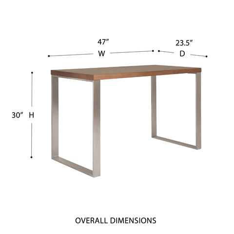 Walnut/Brushed Stainless Steel
