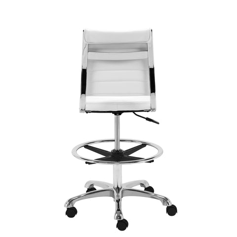 White / Armless Drafting Stool