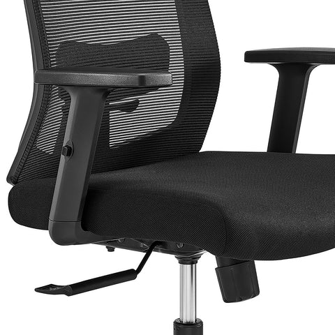 Eurostyle Dahl Mesh Office Chair with Adjustable Lumbar and Armrests, Black