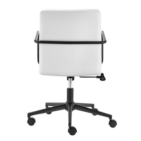 Eurostyle Leander Leatherette Office Chair with Gas Lift and Tilt, White