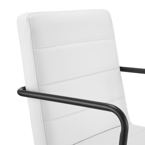 Eurostyle Leander Leatherette Office Chair with Gas Lift and Tilt, White
