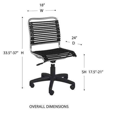 Black/Aluminum / Armless - Black - Silver