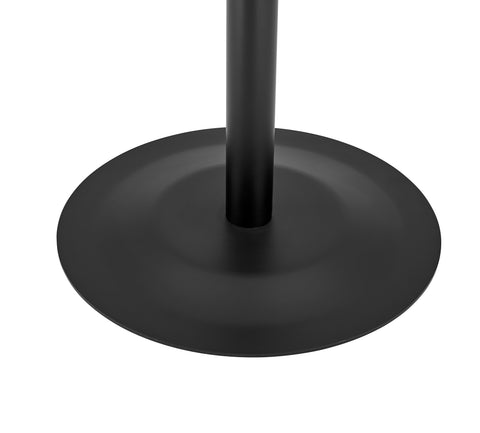Euro Style Ava 36 Inch Round Tempered Glass Bistro Table for 4, Matte Black