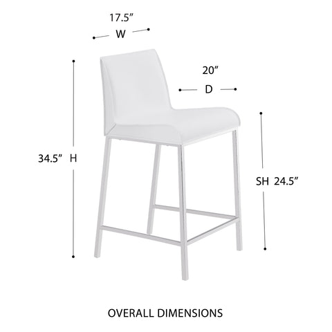 White / 34.5 Counter Stool