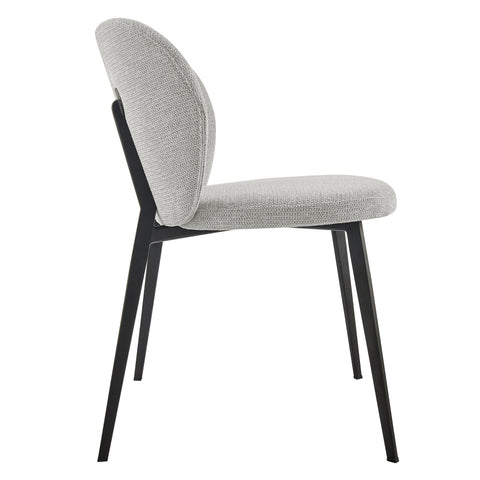 Light Gray/Black / Set of 2 Dining Chairs