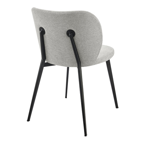 Light Gray/Black / Set of 2 Dining Chairs