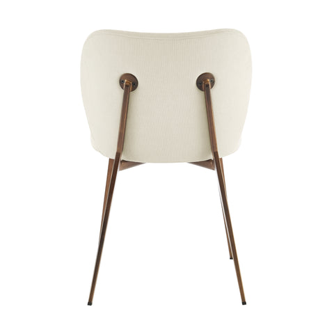 Beige/Antique Bronze / Set of 2 Dining Chairs