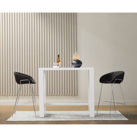 High Gloss White / 47 Bar Height Table