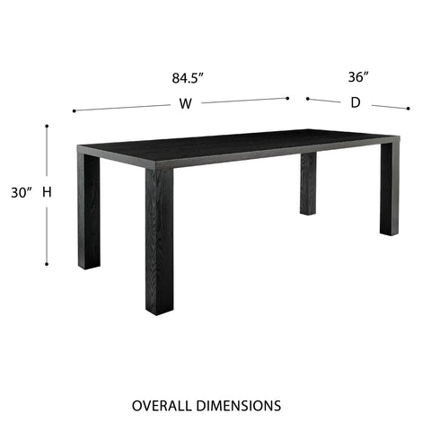 Black / 84 Dining Table