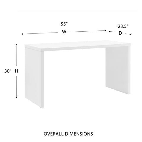 Matte White / 55 Writing Desk