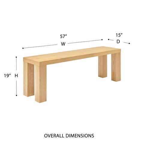Oak / 57 Dining Bench
