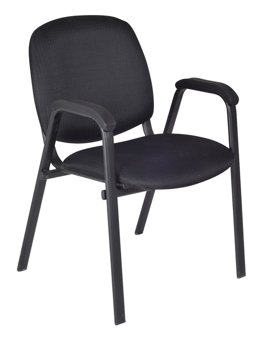 Regency Ace Guest Stacking Chair with Arms- Midnight Black