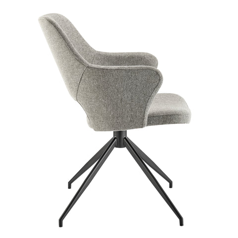 Light Charcoal / No Casters Armchair