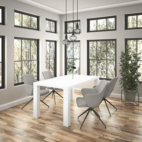 Light Charcoal / No Casters Armchair