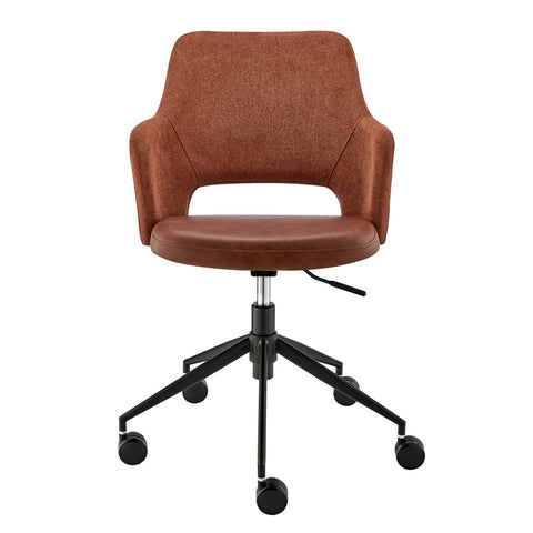 Brown/Orange / With Casters Office Chair