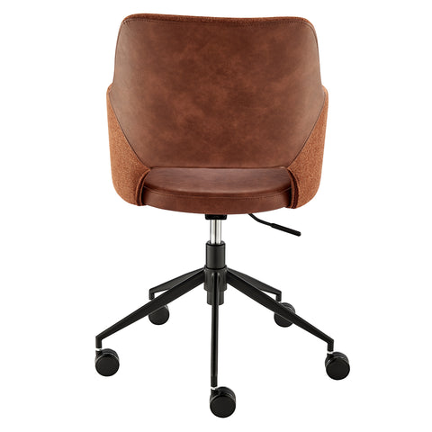 Brown/Orange / With Casters Office Chair