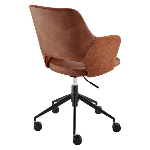 Brown/Orange / With Casters Office Chair