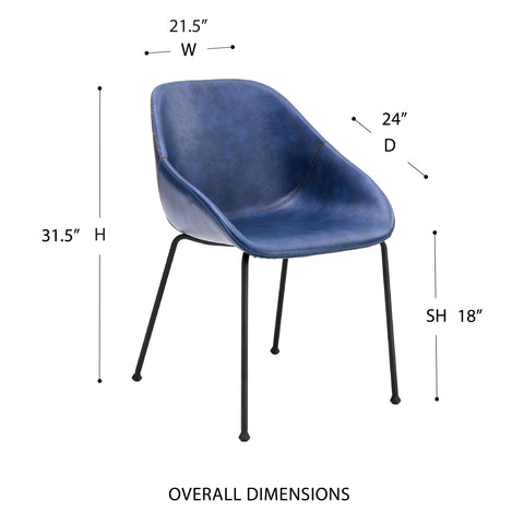 Dark Blue / 31.5 Dining Chair