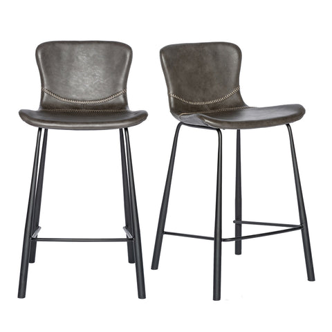Charcoal Gray / Set of 2 Counter Stools