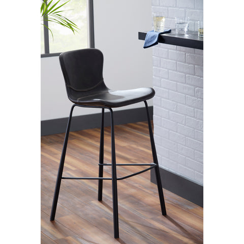Charcoal Gray / Set of 2 Bar Stools