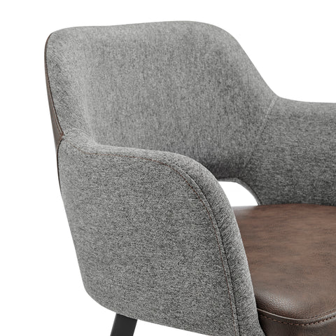 Heathered Gray/Dark Brown / 39.5 Bar Stool