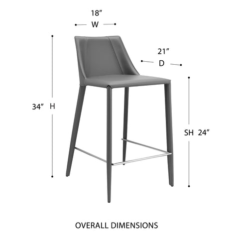 Gray (Seat Height: 24) / 36 Counter Stool