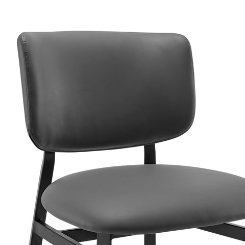 Gray Leatherette / Leatherette Side Dining Chair