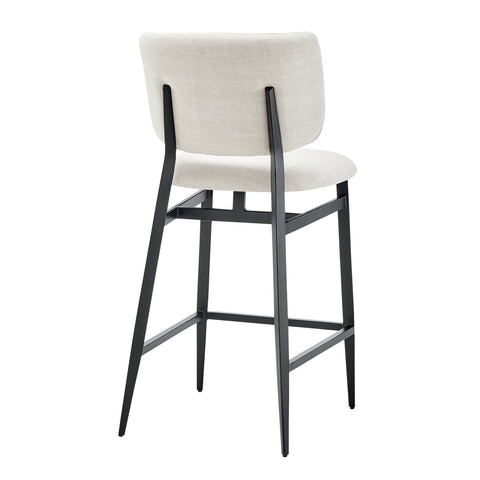 Beige Fabric / Upholstered Counter Stool