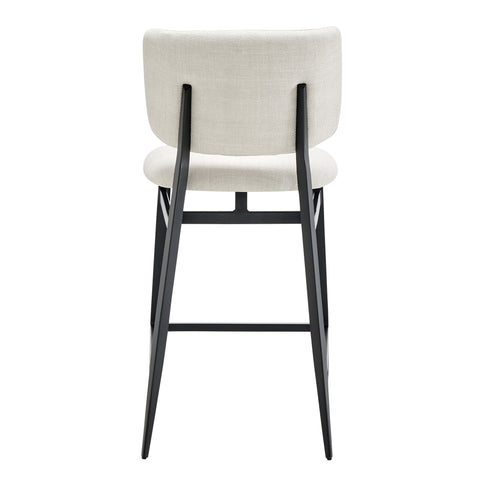 Beige Fabric / Upholstered Counter Stool