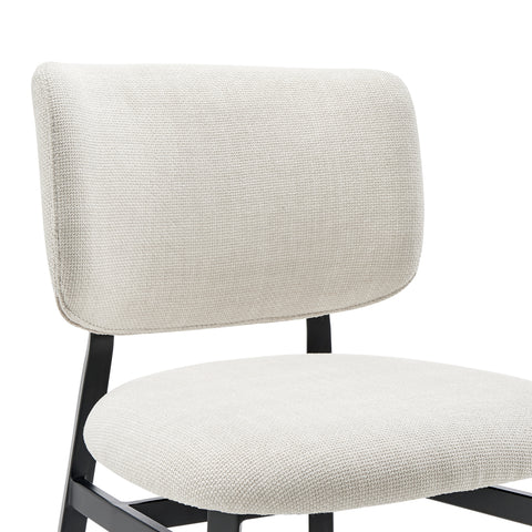 Beige Fabric / Upholstered Counter Stool