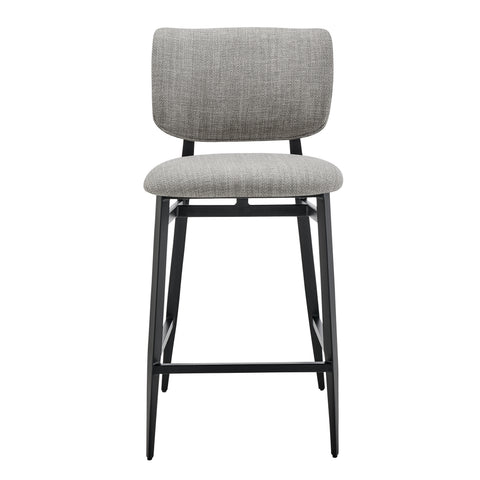 Gray Fabric / Upholstered Counter Stool