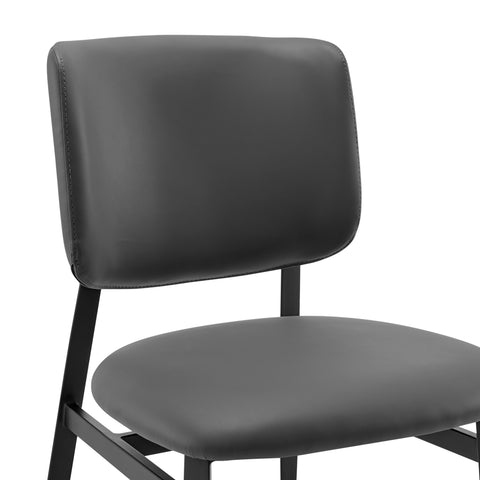 Gray Leatherette / Upholstered Counter Stool