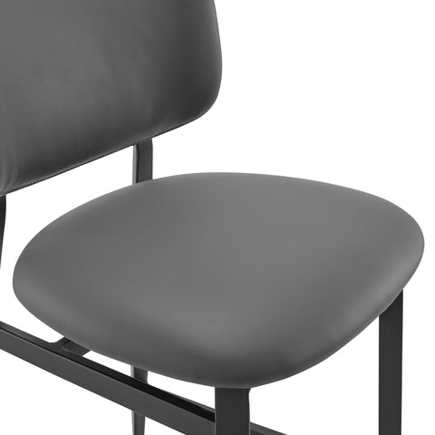 Gray Leatherette / Upholstered Counter Stool