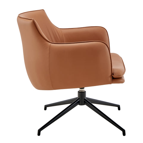 Dark Caramel / Swivel Lounge Chair